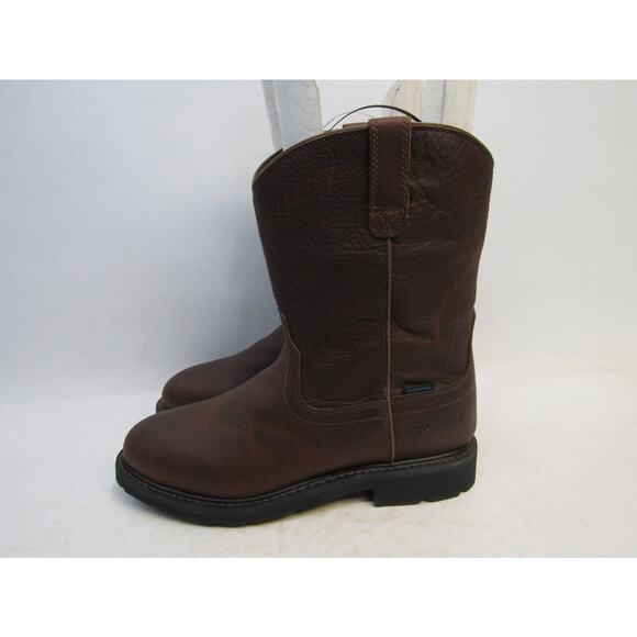 EUC Ariat Mens Size 14 D Brown Leather Roper Cowboy Western Boots